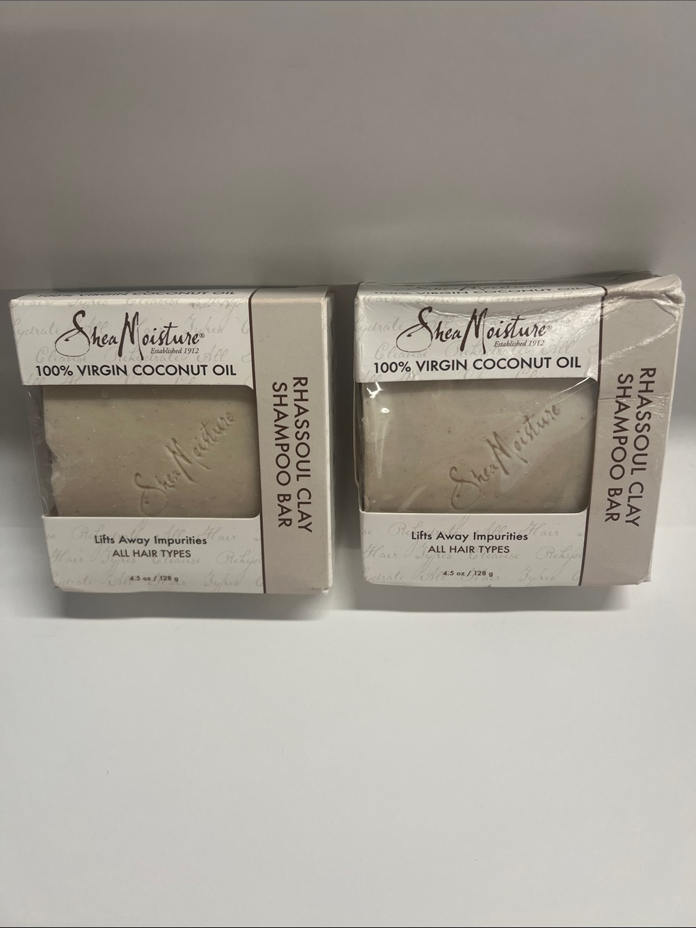 Shea Moisture Rhassoul Clay Shampoo Bars - Sealed Full Size Set of Two